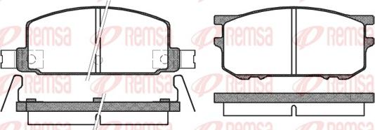 Remsa 0109.12 - Kit pastiglie freno, Freno a disco autozon.pro