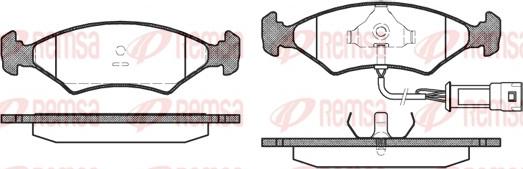 Remsa 0119.32 - Kit pastiglie freno, Freno a disco autozon.pro