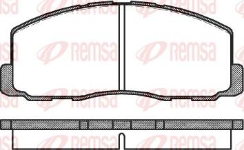 Remsa 0188.00 - Kit pastiglie freno, Freno a disco autozon.pro