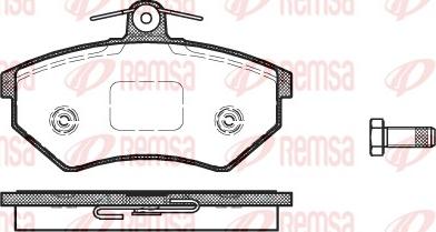 Remsa 0134.50 - Kit pastiglie freno, Freno a disco autozon.pro