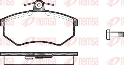 Remsa 0134.00 - Kit pastiglie freno, Freno a disco autozon.pro