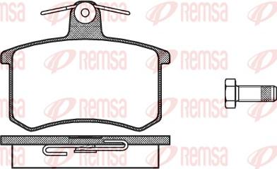 Remsa 0135.00 - Kit pastiglie freno, Freno a disco autozon.pro