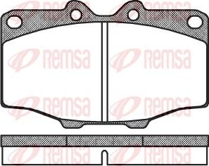 Remsa 0132.00 - Kit pastiglie freno, Freno a disco autozon.pro