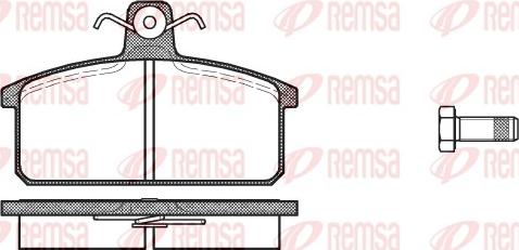 Remsa 0128.00 - Kit pastiglie freno, Freno a disco autozon.pro