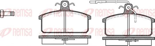 Remsa 0128.32 - Kit pastiglie freno, Freno a disco autozon.pro