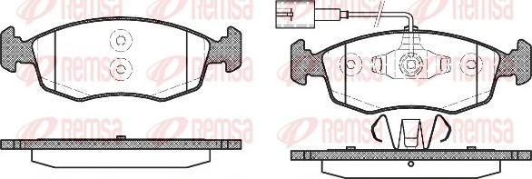 Remsa 0172.52 - Kit pastiglie freno, Freno a disco autozon.pro