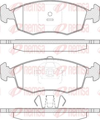 Remsa 0172.35 - Kit pastiglie freno, Freno a disco autozon.pro