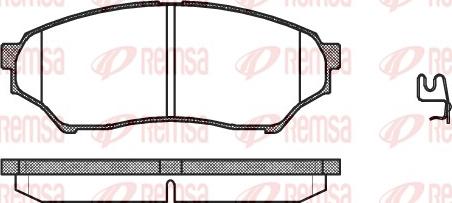 Remsa 0845.01 - Kit pastiglie freno, Freno a disco autozon.pro