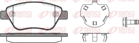 Remsa 0858.30 - Kit pastiglie freno, Freno a disco autozon.pro