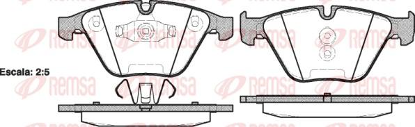 Remsa 0857.10 - Kit pastiglie freno, Freno a disco autozon.pro