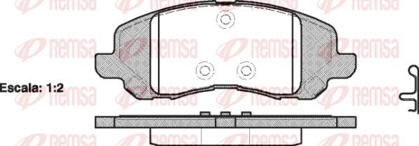 Remsa 0804.20 - Kit pastiglie freno, Freno a disco autozon.pro