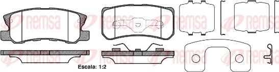 Remsa 0803.22 - Kit pastiglie freno, Freno a disco autozon.pro