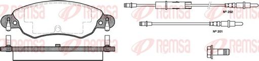 Remsa 0829.04 - Kit pastiglie freno, Freno a disco autozon.pro