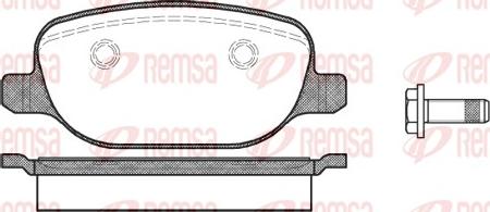 Remsa 0878.00 - Kit pastiglie freno, Freno a disco autozon.pro