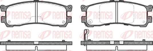 Remsa 0399.21 - Kit pastiglie freno, Freno a disco autozon.pro