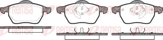 Remsa 0390.50 - Kit pastiglie freno, Freno a disco autozon.pro