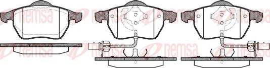 Remsa 0390.52 - Kit pastiglie freno, Freno a disco autozon.pro