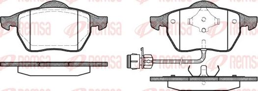 Remsa 0390.02 - Kit pastiglie freno, Freno a disco autozon.pro