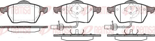 Remsa 0390.22 - Kit pastiglie freno, Freno a disco autozon.pro