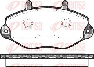 Remsa 0392.00 - Kit pastiglie freno, Freno a disco autozon.pro