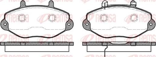 Remsa 0392.02 - Kit pastiglie freno, Freno a disco autozon.pro