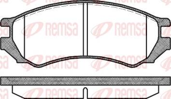 Remsa 0344.00 - Kit pastiglie freno, Freno a disco autozon.pro