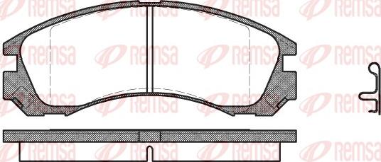 Remsa 0354.22 - Kit pastiglie freno, Freno a disco autozon.pro