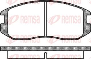 Remsa 0357.00 - Kit pastiglie freno, Freno a disco autozon.pro