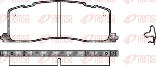 Remsa 0367.00 - Kit pastiglie freno, Freno a disco autozon.pro