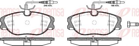 Remsa 0305.44 - Kit pastiglie freno, Freno a disco autozon.pro