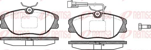 Remsa 0305.12 - Kit pastiglie freno, Freno a disco autozon.pro