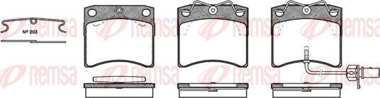 Remsa 0385.11 - Kit pastiglie freno, Freno a disco autozon.pro