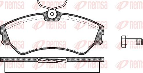 Remsa 0383.00 - Kit pastiglie freno, Freno a disco autozon.pro