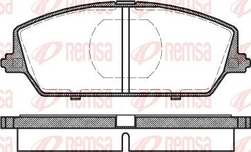 Remsa 0387.00 - Kit pastiglie freno, Freno a disco autozon.pro