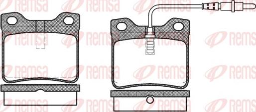 Remsa 0321.02 - Kit pastiglie freno, Freno a disco autozon.pro