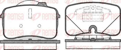 Remsa 0328.00 - Kit pastiglie freno, Freno a disco autozon.pro