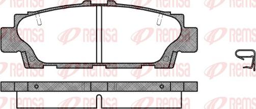 Remsa 0376.00 - Kit pastiglie freno, Freno a disco autozon.pro