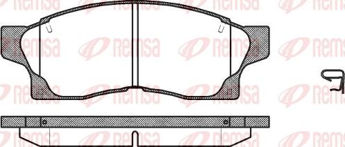 Remsa 0377.00 - Kit pastiglie freno, Freno a disco autozon.pro