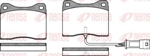 Remsa 0249.02 - Kit pastiglie freno, Freno a disco autozon.pro