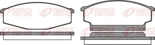 Remsa 0256.00 - Kit pastiglie freno, Freno a disco autozon.pro