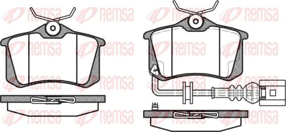 Remsa 0263.41 - Kit pastiglie freno, Freno a disco autozon.pro