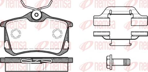 Remsa 0263.50 - Kit pastiglie freno, Freno a disco autozon.pro