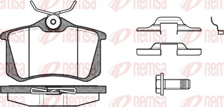 Remsa 0263.16 - Kit pastiglie freno, Freno a disco autozon.pro