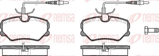 Remsa 0262.12 - Kit pastiglie freno, Freno a disco autozon.pro