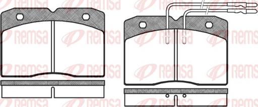 Remsa 0211.04 - Kit pastiglie freno, Freno a disco autozon.pro