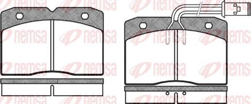 Remsa 0211.12 - Kit pastiglie freno, Freno a disco autozon.pro