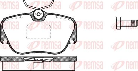 Remsa 0284.00 - Kit pastiglie freno, Freno a disco autozon.pro