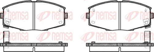 Remsa 0225.04 - Kit pastiglie freno, Freno a disco autozon.pro