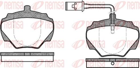 Remsa 0222.01 - Kit pastiglie freno, Freno a disco autozon.pro