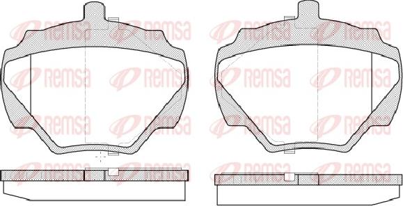 Remsa 0222.10 - Kit pastiglie freno, Freno a disco autozon.pro